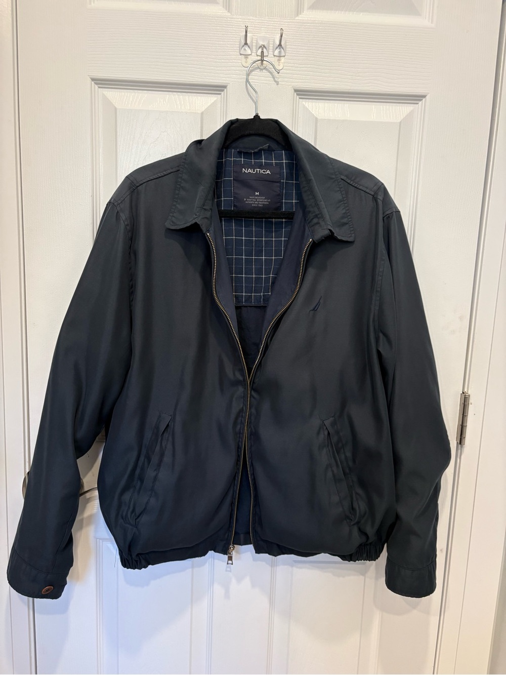 Nautica Men's Dark Navy Zip Bomber Jacket #1132